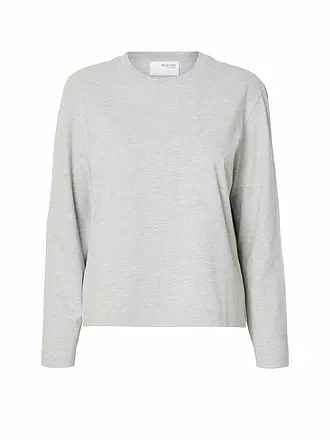 SELECTED FEMME | T-shirt à manches longues SLFESSENTIAL | hellgrau
